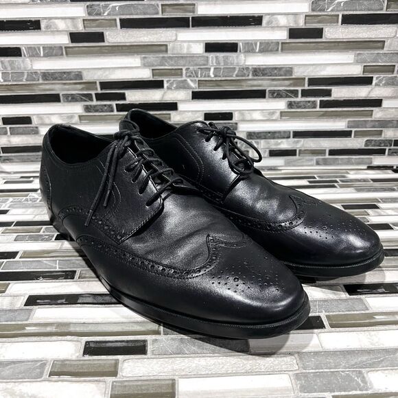 Cole Haan Grand OS C23793 Jefferson Leather Black‎ Wingtip Shoes Mens Size 13 M main image 9